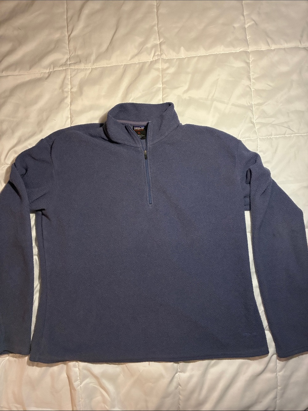 Patagonia Capilene Expedition Weight Fleece Zip Tee Women’s Size XL Lavender